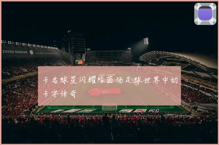 卡名球星闪耀绿茵场足球世界中的卡字传奇